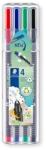 STAEDTLER Set de linii, 0, 3 mm, STAEDTLER "Triplus 334", 4 culori diferite, 4 buc