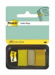3M Semn de carte, plastic, 50 de coli, 25x43 mm, 3M POSTIT, galben, 50 de coli