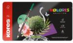 Kores Creioane colorate, set, triunghiulare, cutie metalică, KORES "Kolores Selection", 72 de culori diferite, 72 buc