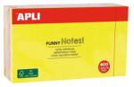 Apli Blocnotes autoadeziv, 125x75 mm, 400 coli, APLI, neon, 400 coli