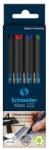 Schneider Marker permanent, OHP, 0, 7 mm, SCHNEIDER "Maxx 222 F", 4 culori diferite, 4 buc