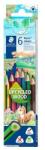 STAEDTLER Creioane colorate, set, triunghiulare, STAEDTLER "Noris Colour 187", 6 culori diferite, 6 buc