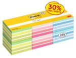 3M POSTIT Blocnotes autoadeziv, 76x76 mm, 6x450 coli, 3M POSTIT, mix de culori, 2700 coli
