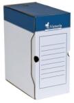 VICTORIA Cutie de arhivă, A4, 150 mm, carton, VICTORIA OFFICE, albastru-alb