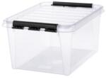 SMARTSTORE Cutie de depozitare, plastic, 32 l, mânere negre, SMARTSTORE "Classic 31", transparentă