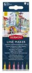 Derwent Liner, set, 0, 3 mm, DERWENT "Line Marker", 6 culori diferite, 6 buc