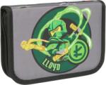LEGO® Penar, cu clapete, fermoar, plin, LEGO „Ninjago Maestrul Elemental al Energiei, gri, cu model Penar