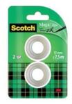 3M Bandă adezivă, 19 mm x 7, 5 m, 3M SCOTCH "Magic tape 810", 2 buc