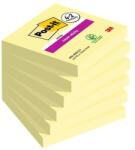 3M POSTIT Blocnotes autoadeziv, 76x76 mm, 6x90 coli, 3M POSTIT "Super Sticky", galben, 540 coli