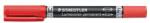 STAEDTLER Marker permanent, F/M, 0, 6/1, 5 mm, conic, cu 2 vârfuri, STAEDTLER "Lumocolor Duo", roșu
