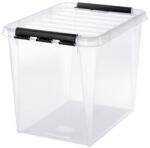 SMARTSTORE Cutie de depozitare, plastic, 52 litri, mânere negre, SMARTSTORE "Classic 50", transparentă