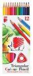 ICO Creioane colorate, set, triunghiulare, ICO "Arici", 12 culori diferite, 12 buc