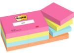 3M POSTIT Blocnotes autoadeziv, 38x51 mm, 12x100 coli, 3M POSTIT "Poptimistic", mix de culori, 1200 coli