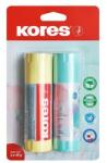 Kores Lipici stick, în tub pastel, 2x40 g, KORES, amestec de culori, 2 buc
