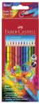 Faber-Castell Creioane colorate, set, formă triunghiulară, FABER-CASTELL "Papagal", 12 culori diferite, 12 buc