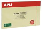 Apli Blocnotes autoadeziv, 125x75 mm, 100 coli, APLI, galben, 100 coli