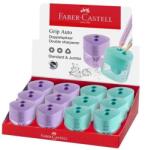 Faber-Castell Răzătoare, afișaj, cu două găuri, FABER-CASTELL, "Grip Auto", amestec de culori pastelate, 12 buc