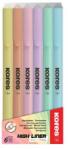 Kores Evidențiator, set, 0, 5-5 mm, KORES, 6 culori pastelate diferite, 6 buc