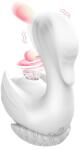 SESSO Vibrator Swan with Sucking and Tapping Alb Vibrator