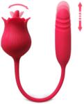 SESSO Vibrator Rose Tongue and Thrusting Vibe Rosu Vibrator