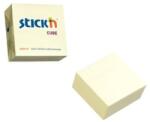 STICK N Bloc autoadeziv, 76x76mm, 400 de coli, STICK N, galben pastel, 400 de coli