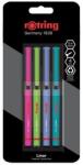 rOtring Căptușeală, set, 0, 4 mm, ROTRING "Liner", 4 culori diferite, 4 buc