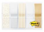 3M Semn de carte, plastic, 5x20 file, 11.9x43.2 mm, 3M POSTIT, nuanțe metalice, 100 coli