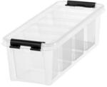 SMARTSTORE Cutie de depozitare, plastic, mânere negre, 4 compartimente, SMARTSTORE "Classic 4", transparentă