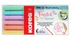 Kores Pixuri cu vârf de pâslă, set, KORES „Stil pastel, 6 culori pastelate, 6 buc