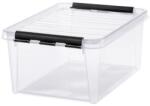 SMARTSTORE Cutie de depozitare, plastic, 14 l, mânere negre, SMARTSTORE "Classic 15", transparentă