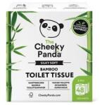 The Cheeky Panda Hârtie igienică, bambus, 3 straturi, rolă mică, 48 role, CHEEKY PANDA, albă, 40 role
