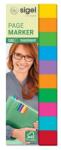 Sigel Semne de carte, plastic, 10x50 coli, 44x12, 5 mm, SIGEL, culori mixte, 500 coli