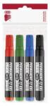 ICO Marker permanent, set, 1-4 mm, vârf teșit, ICO "Permanent 12 XXL", 4 culori diferite, 4 buc