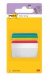 3M Semne de carte, plastic, groase, înclinate, semne de carte 4x6, 50, 8x38, 1 mm, 3M POSTIT, culori mixte, 24 de coli
