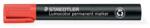 STAEDTLER Marker permanent, vârf teșit, STAEDTLER "Lumocolor 350", roșu