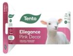 Tento Hârtie igienică, 3 straturi, rolă mică, 16 role, TENTO "Elegance Pink Decor", albă, 16 role