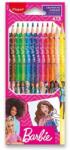 Maped Creioane colorate fără lemn Barbie 12 buc