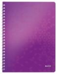 Leitz Caiet spiralat, A4, pătrat, 80 de coli, LEITZ "Wow", violet