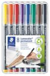 STAEDTLER Marker permanent, set, OHP, 1 mm, STAEDTLER "Lumocolor® 317 M", 8 culori diferite, 8 buc