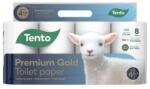 Tento Hârtie igienică, 4 straturi, rolă mică, 8 role, TENTO "Premium Gold", albă, 8 role