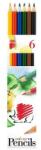 ICO Creioane colorate, hexagonale, ICO "Arici", 6 culori, 6 buc
