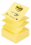 Post-it Blocnotes autoadeziv, "Z", 76x76 mm, 100 coli, 3M POSTIT, galben, 100 coli