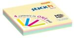 STICK N Blocnotes autoadeziv, 76x76 mm, 100 de coli, STICK N "Magic Pad", culori pastelate, 100 de coli