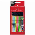 Faber-Castell Creioane colorate, set, triunghiulare, FABER-CASTELL, "Colour Grip", 12 culori diferite, 12 buc