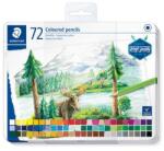 STAEDTLER Creioane colorate, set, hexagonale, cutie metalică, STAEDTLER "146 C", 72 de culori diferite, 72 buc