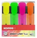 Kores Evidențiator, set, 1-5 mm, KORES, 4 culori diferite, 4 buc