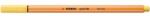 STABILO Liner, 0, 4 mm, STABILO "Point 88", galben deschis
