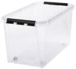 SMARTSTORE Cutie de depozitare, plastic, 70 litri, mânere negre, SMARTSTORE "Classic 70", transparentă