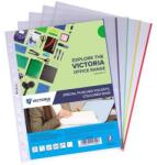 Victoria Copertă Euro, cu chenar colorat, A4, 50 microni, transparentă, VICTORIA OFFICE, mix de culori, 25 buc
