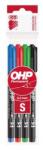 ICO Marker permanent, set, OHP, 0, 3 mm, S, ICO, 4 culori diferite, 4 buc